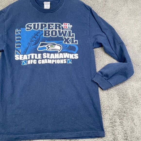 Seattle Seahawks 2005 NFC Conference Champions NFL Long Sleeve VTG Large - Picture 3 of 10